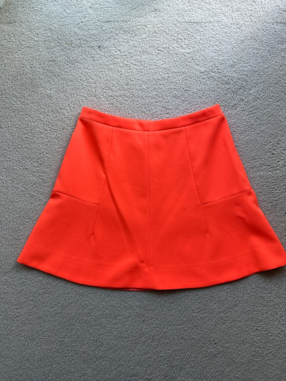 Neon Orange A-Line Skirt